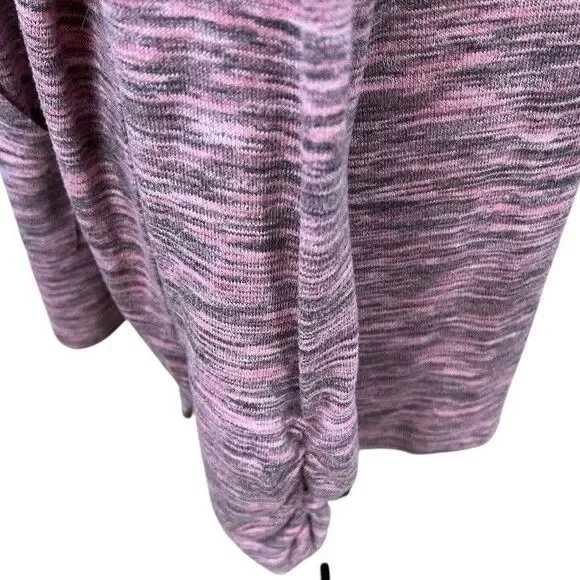 Vintage American Blues Hoodie Sweatshirt Plus XXL Pink Heathered Tie Front - Picture 5 of 12